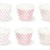 Cupcake wrappers i rosa og hvite striper - ABELONE.NO